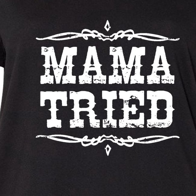 Mama Tried Women's V-Neck Plus Size T-Shirt