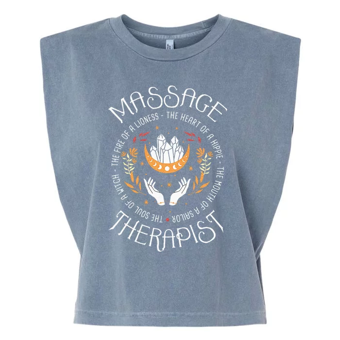 Massage Therapist Masseuse Massage Therapy Massotherapist Garment-Dyed Women's Muscle Tee