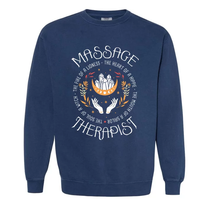 Massage Therapist Masseuse Massage Therapy Massotherapist Garment-Dyed Sweatshirt