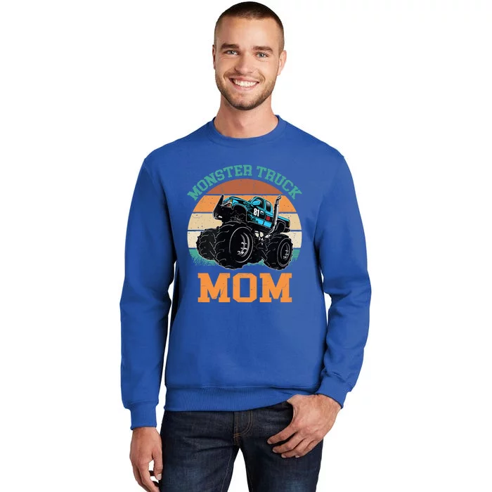 Monster Truck Mom Funny Gift Retro Vintage Monster Truck Funny Gift Tall Sweatshirt