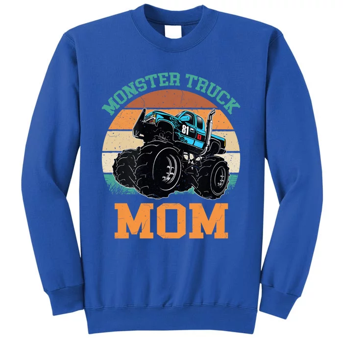 Monster Truck Mom Funny Gift Retro Vintage Monster Truck Funny Gift Tall Sweatshirt