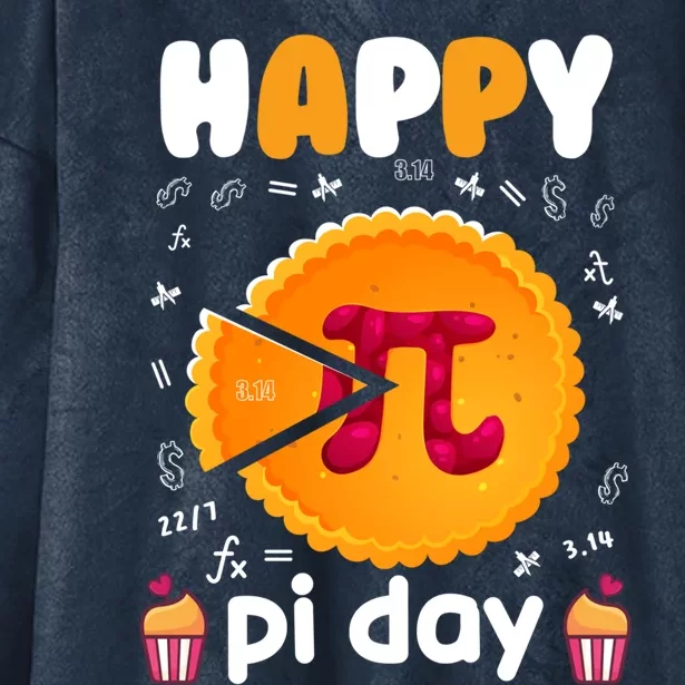 Math Teacher Mathematics Pi Symbol Pie Pi Happy Pi Day Gift Hooded Wearable Blanket