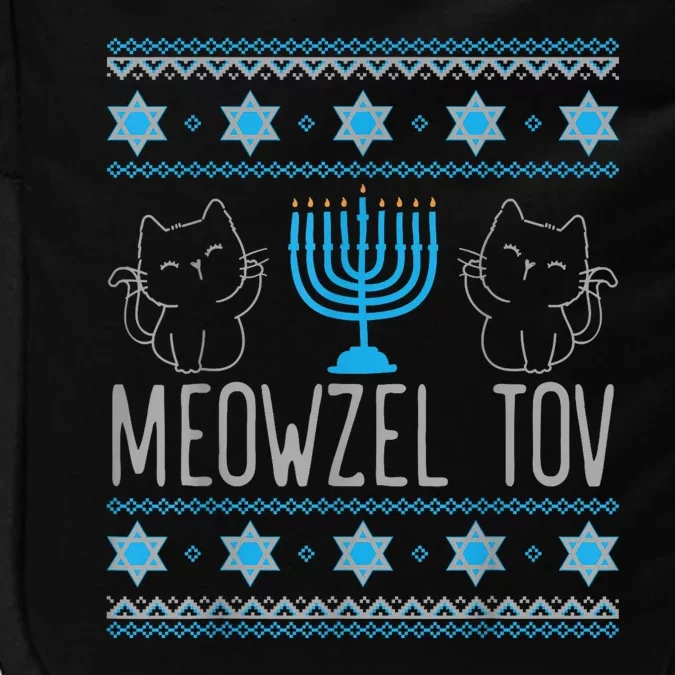 Meowzel Tov Menoarah Merry Hanukkah Funny Hanucats Cute Cat Impact Tech Backpack