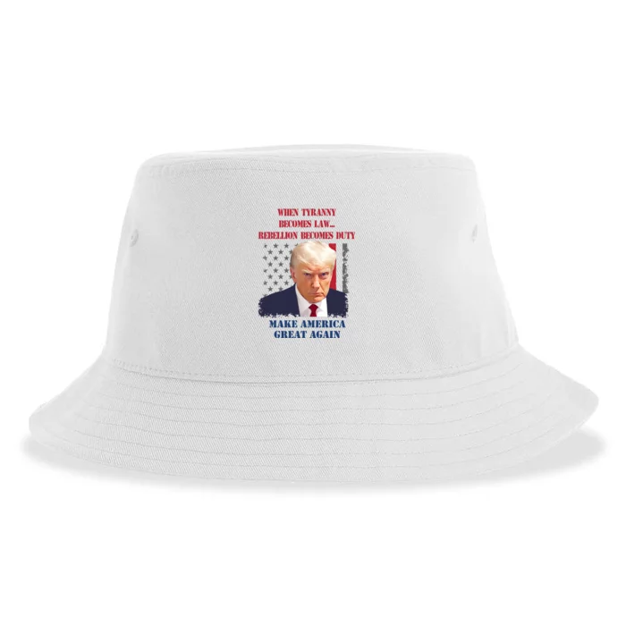 Marchstyle Trump Mugshot Innocent As Charged Trump Sustainable Bucket Hat