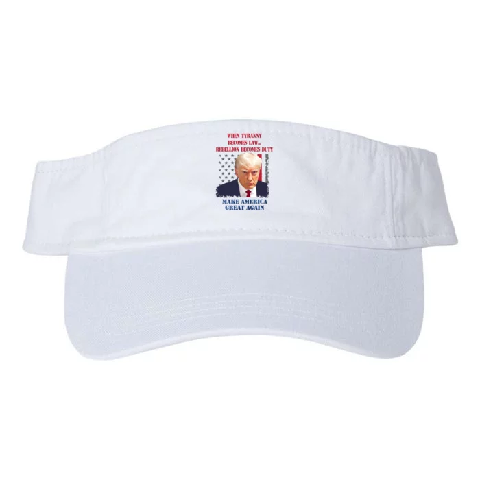 Marchstyle Trump Mugshot Innocent As Charged Trump Valucap Bio-Washed Visor