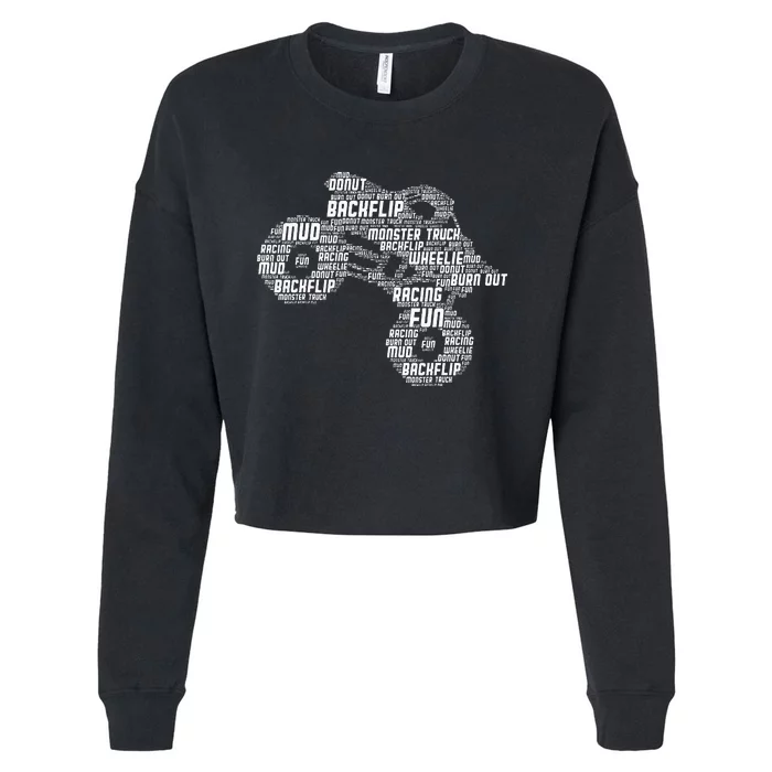 Monster Truck Cropped Pullover Crew