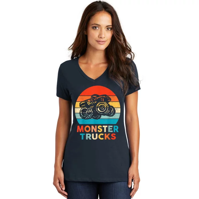 Monster Truck Women's V-Neck T-Shirt