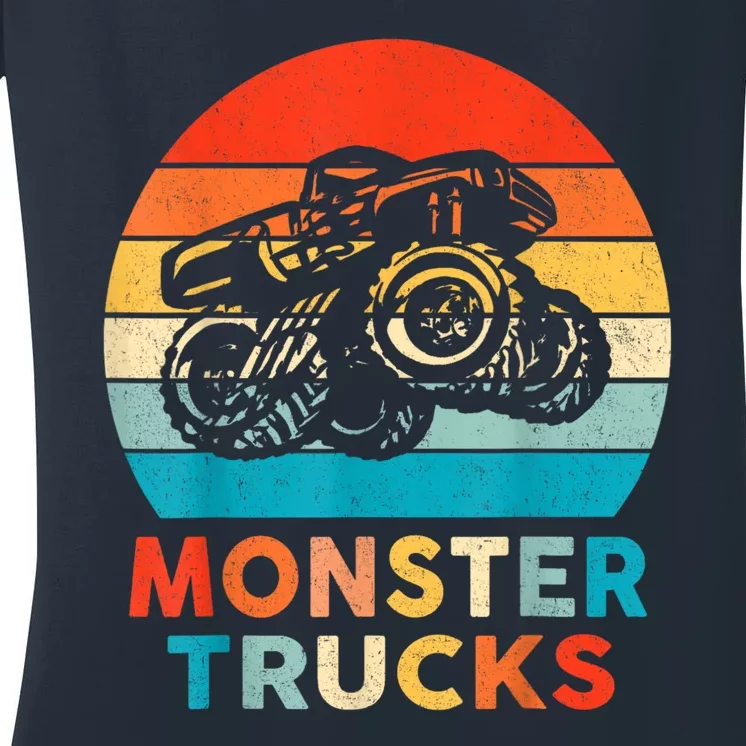 Monster Truck Women's V-Neck T-Shirt