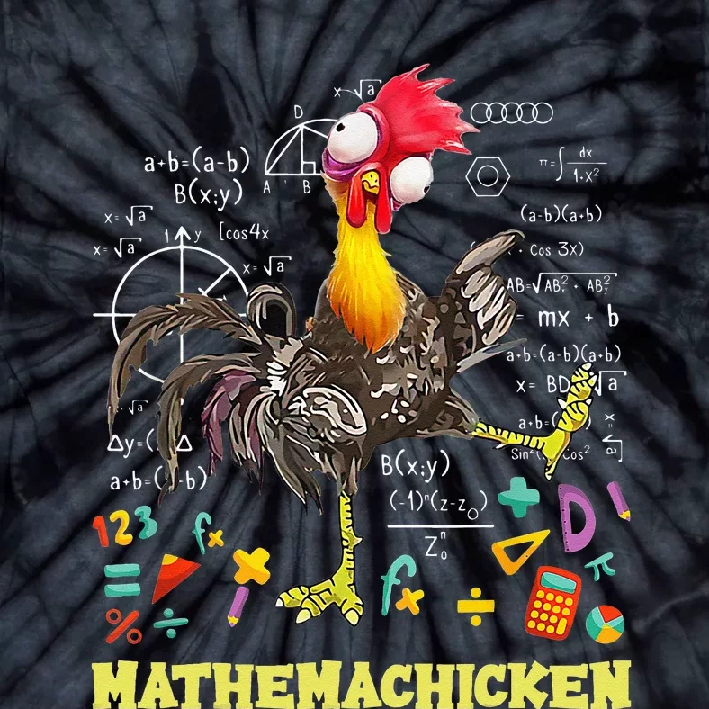 Mathemachicken teacher Math Lovers Funny chicken Tie-Dye T-Shirt