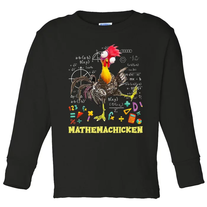 Mathemachicken teacher Math Lovers Funny chicken Toddler Long Sleeve Shirt