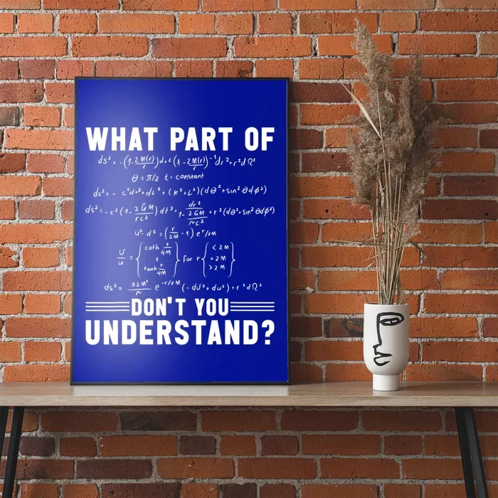 Math Teacher Mathematician What Part Of Don't You Understand Cute Gift Poster