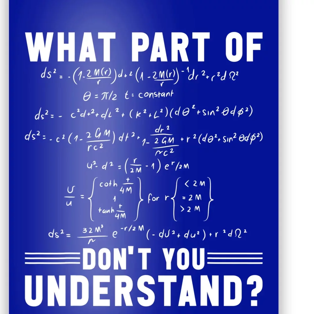 Math Teacher Mathematician What Part Of Don't You Understand Cute Gift Poster