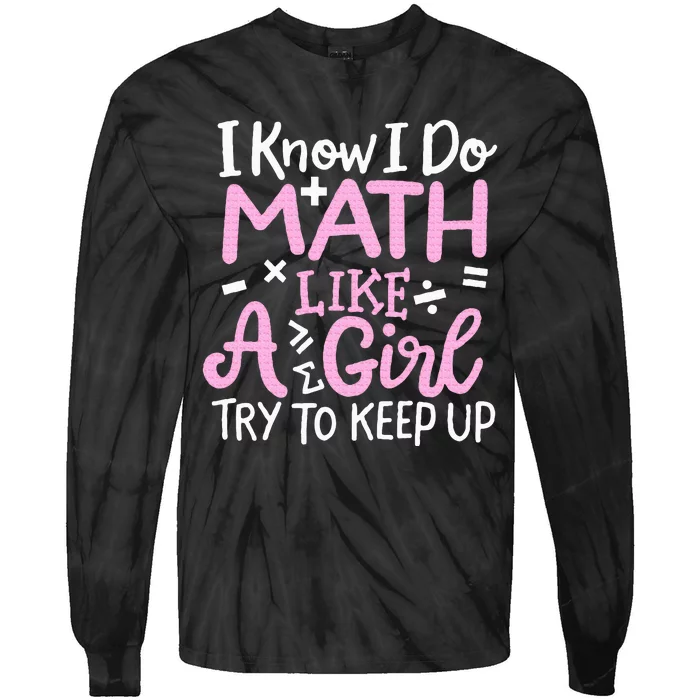 Math Teacher Math Student Tie-Dye Long Sleeve Shirt