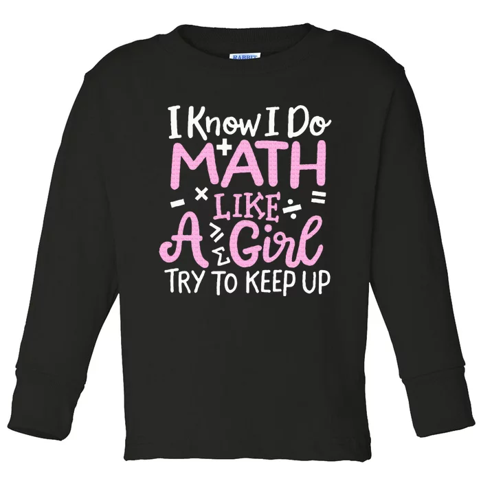 Math Teacher Math Student Toddler Long Sleeve Shirt