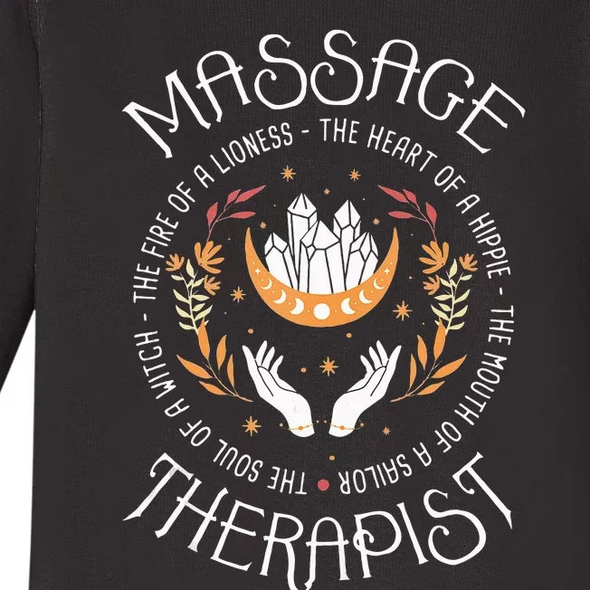 Massage Therapist Masseuse Massage Therapy Massotherapist Baby Long Sleeve Bodysuit