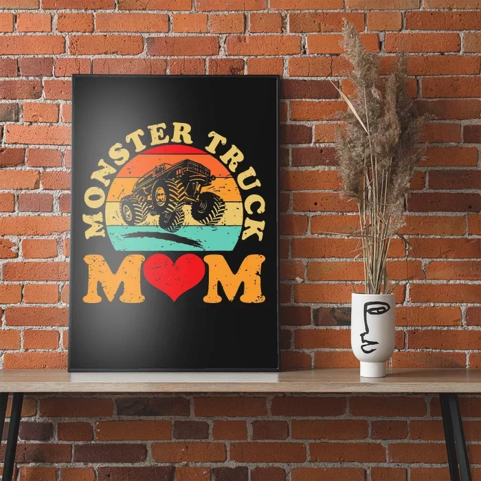 Monster Truck Mom Retro Vintage Monster Truck Mother's Day Poster