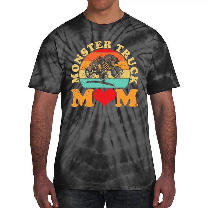 Monster Truck Mom Retro Vintage Monster Truck Mother's Day Tie-Dye T-Shirt