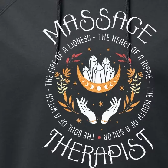 Massage Therapist Masseuse Massage Therapy Massotherapist Performance Fleece Hoodie