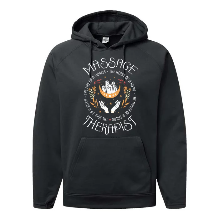 Massage Therapist Masseuse Massage Therapy Massotherapist Performance Fleece Hoodie