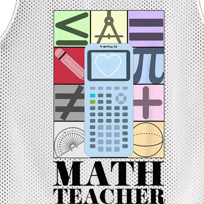 Math Teacher Mesh Reversible Basketball Jersey Tank