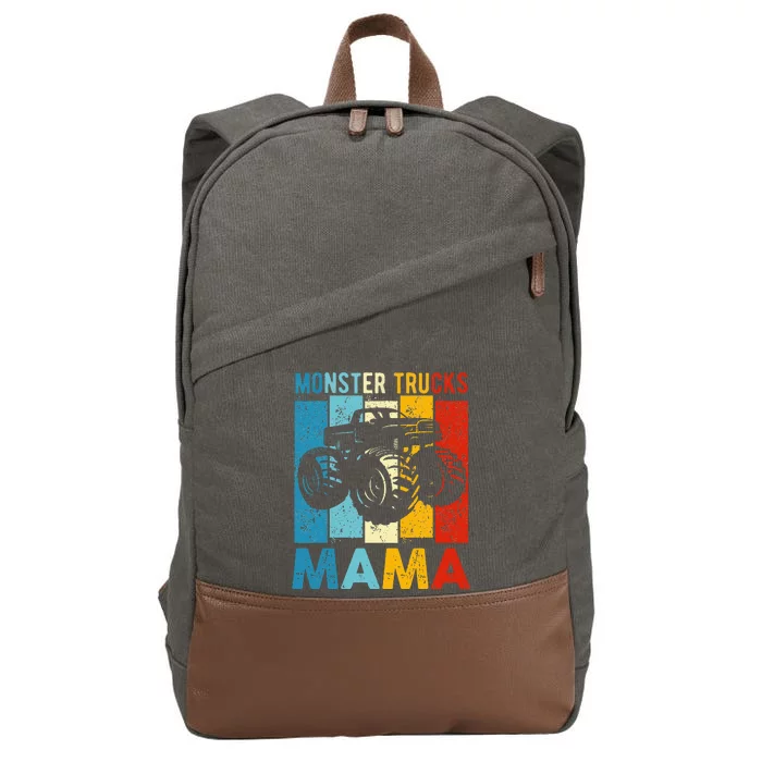 Monster Truck Monster Truck Mama Girl Mom Cotton Canvas Backpack