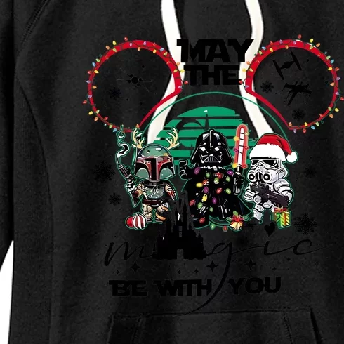 May The Magic Be With You Christmas Women's Fleece Hoodie