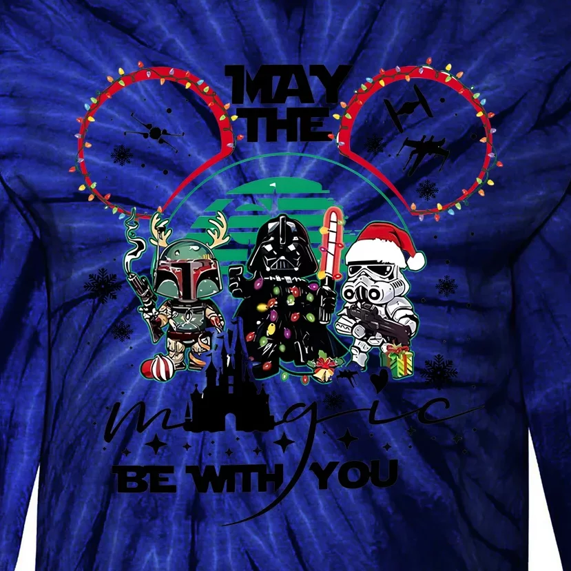 May The Magic Be With You Christmas Tie-Dye Long Sleeve Shirt