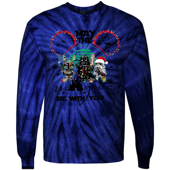 May The Magic Be With You Christmas Tie-Dye Long Sleeve Shirt