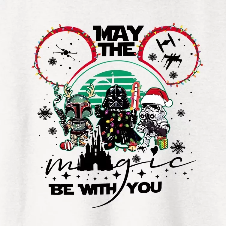 May The Magic Be With You Christmas Women's Crop Top Tee