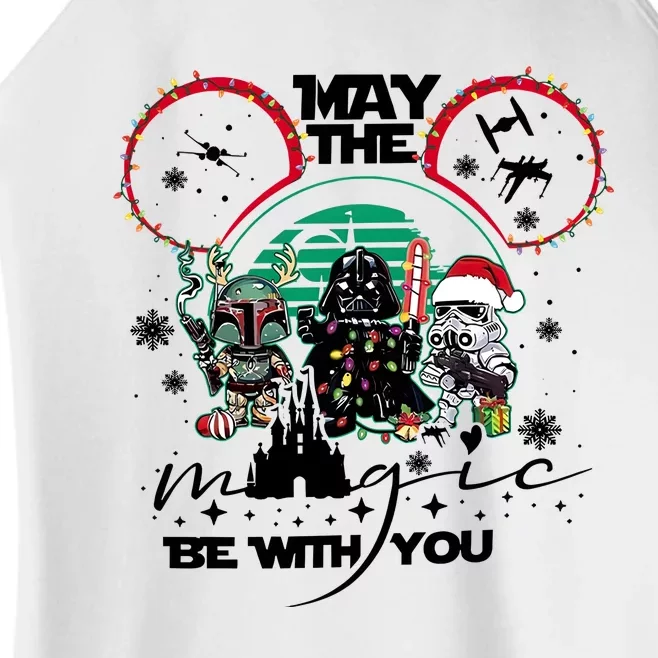 May The Magic Be With You Christmas Women’s Perfect Tri Rocker Tank