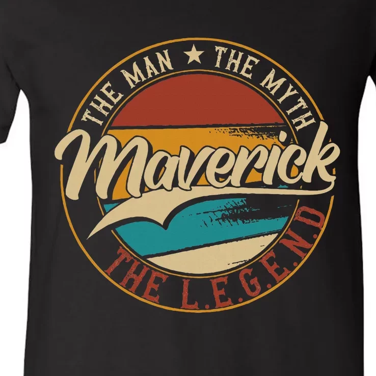 Maverick The Man The Myth The Legend V-Neck T-Shirt