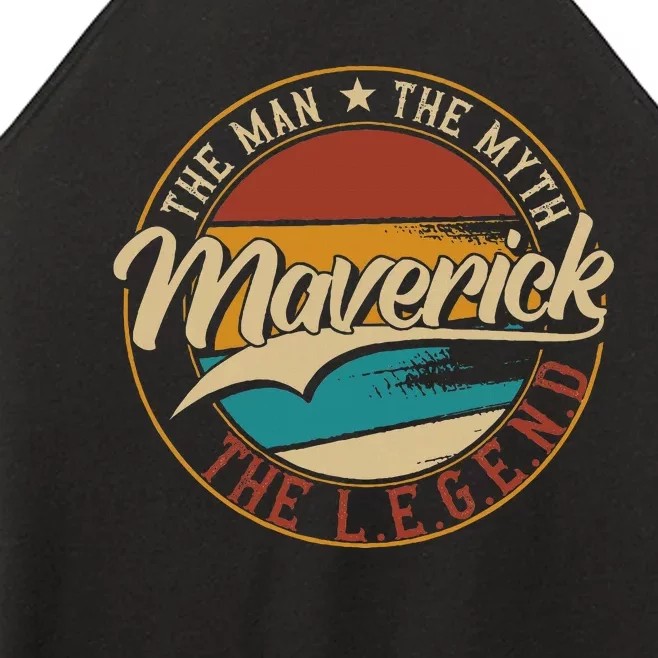 Maverick The Man The Myth The Legend Women’s Perfect Tri Rocker Tank