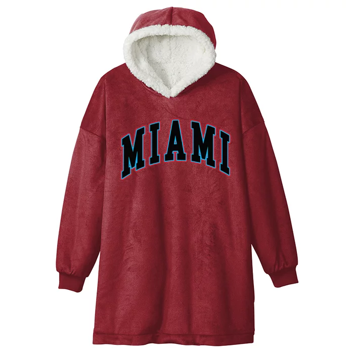 Miami Text Hooded Wearable Blanket