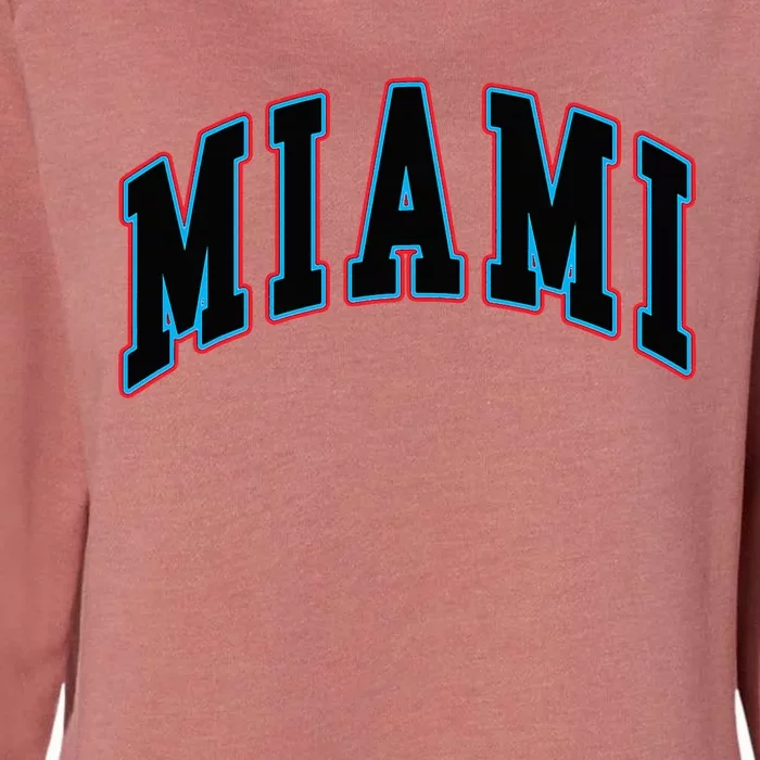 Miami Text Womens California Wash Sweatshirt