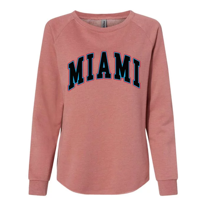 Miami Text Womens California Wash Sweatshirt