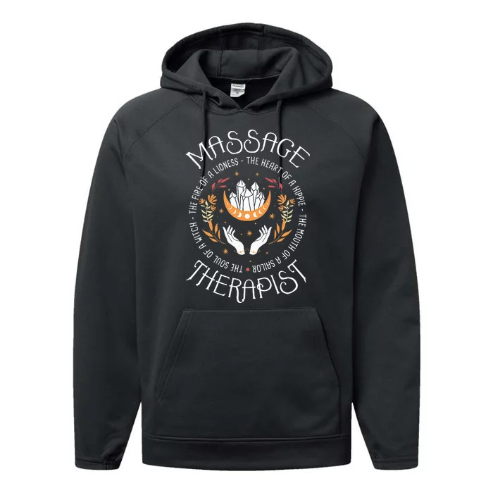 Massage Therapist Masseuse Massage Therapy Massotherapist Performance Fleece Hoodie