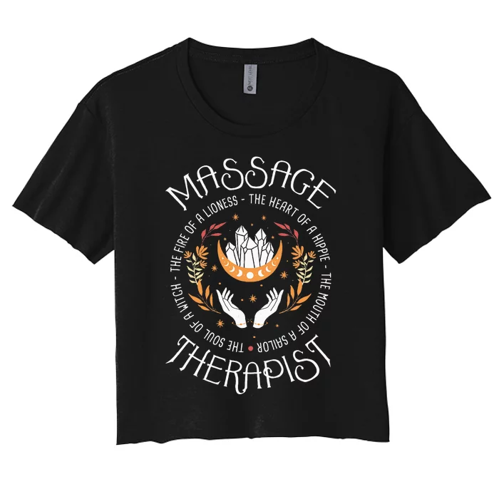 Massage Therapist Masseuse Massage Therapy Massotherapist Women's Crop Top Tee