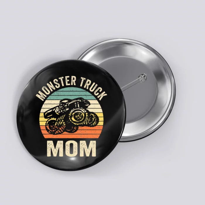 Monster Truck Mom Retro Vintage Monster Truck Button