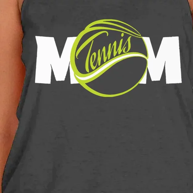 Mother Tennis Mom Funny Tennis Women's Knotted Racerback Tank