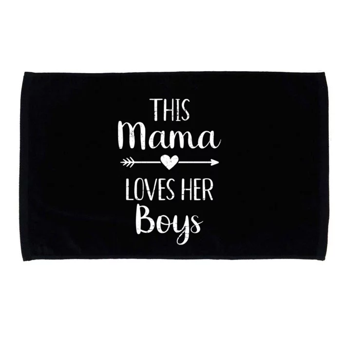 Mom This Mama Loves Her Funny Gift Microfiber Hand Towel