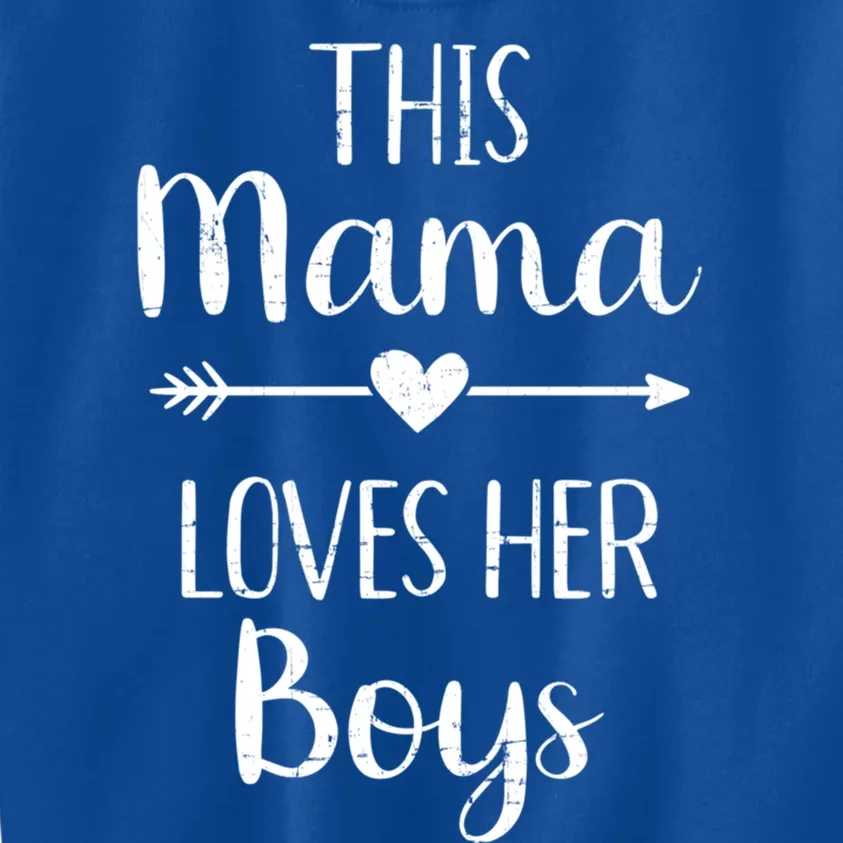 Mom This Mama Loves Her Funny Gift Kids Sweatshirt