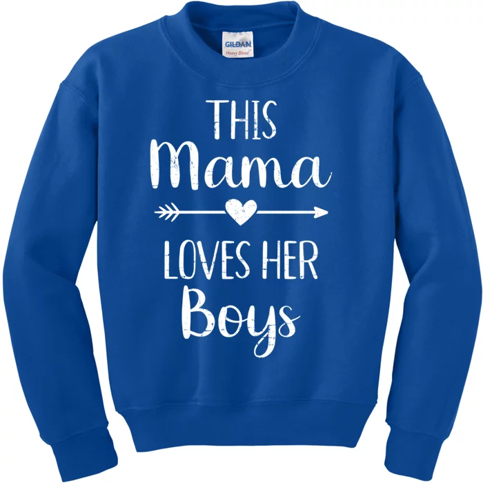 Mom This Mama Loves Her Funny Gift Kids Sweatshirt