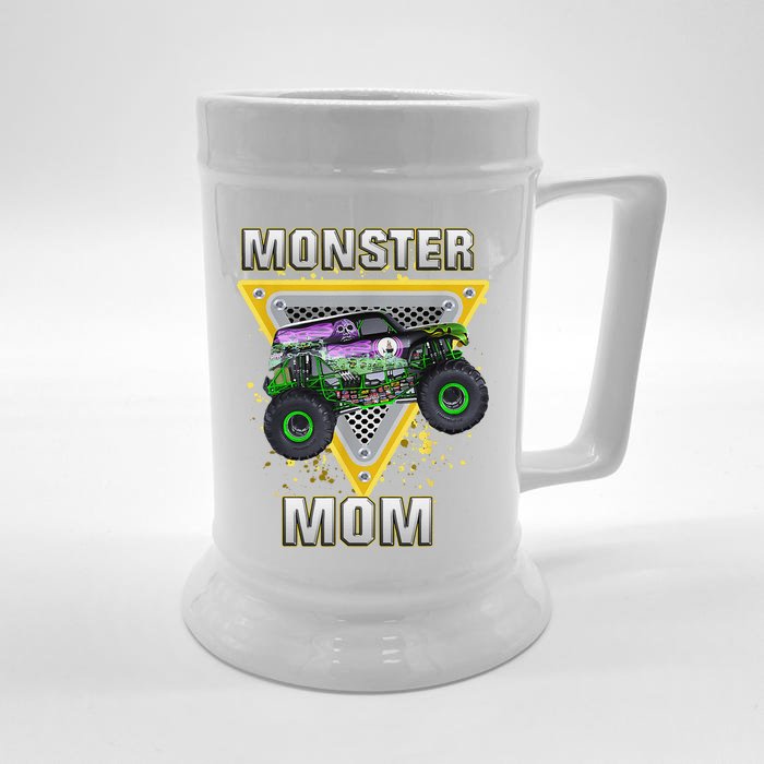 Monster Truck Mom Mothers Day Monster Truck Are My Jam Front & Back Beer Stein