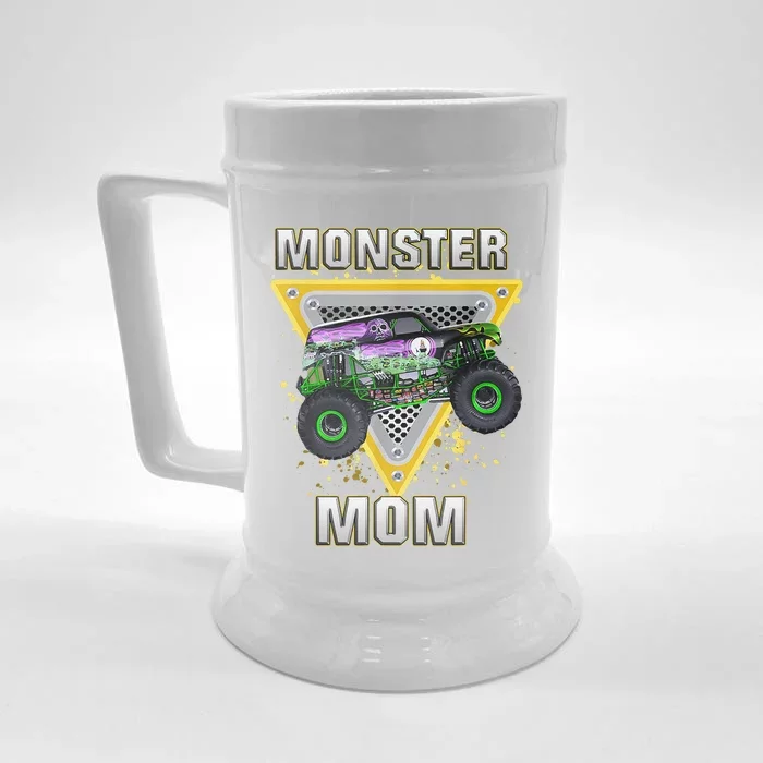 Monster Truck Mom Mothers Day Monster Truck Are My Jam Front & Back Beer Stein