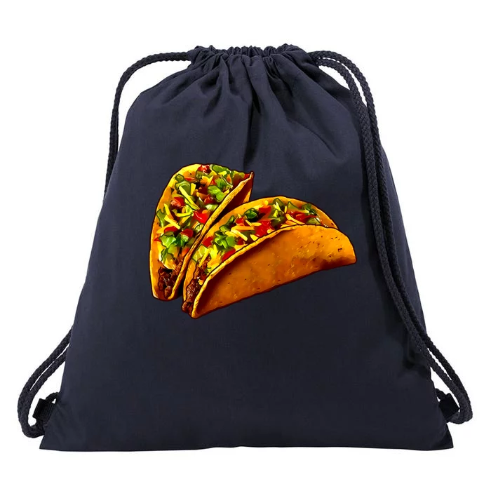 Mexican Tacos Drawstring Bag