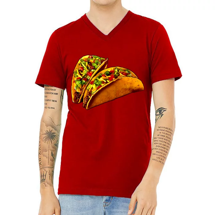 Mexican Tacos V-Neck T-Shirt