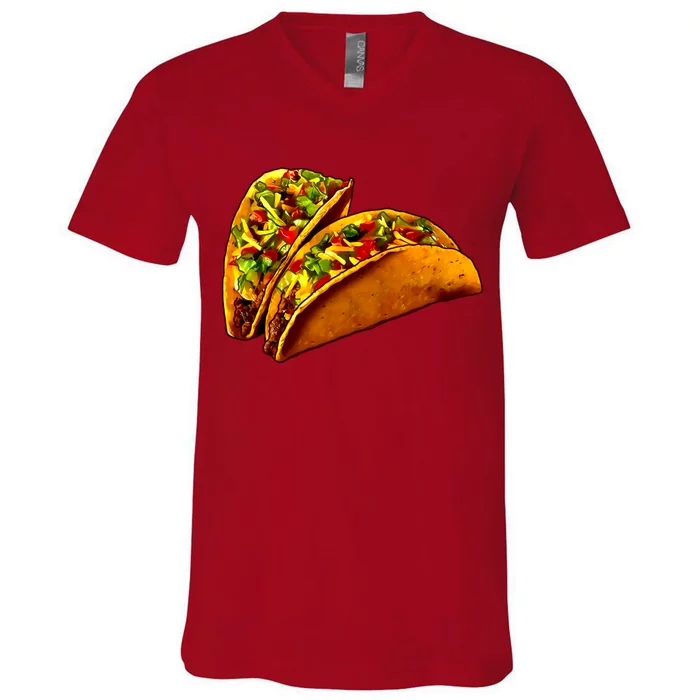 Mexican Tacos V-Neck T-Shirt