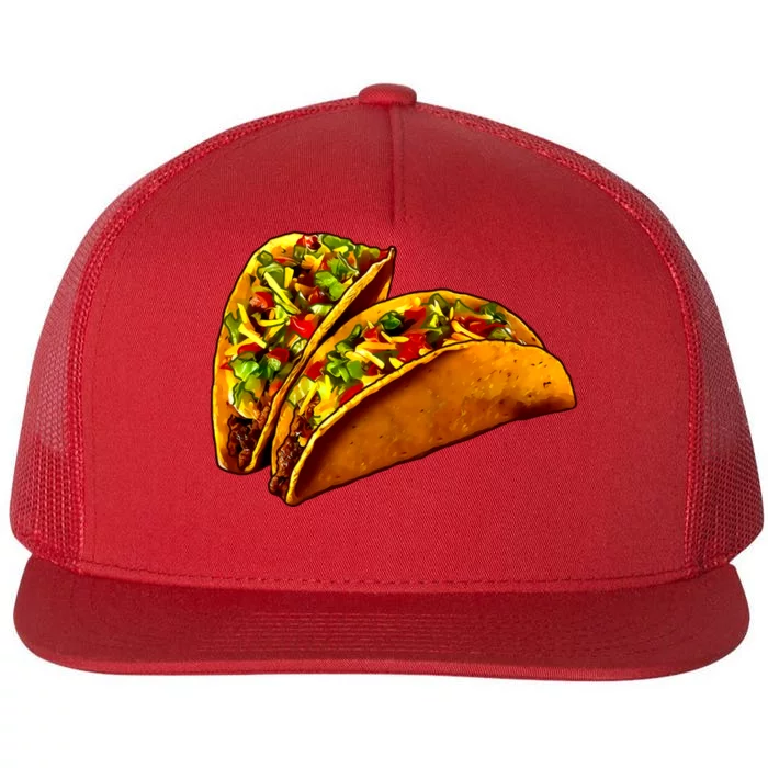 Mexican Tacos Flat Bill Trucker Hat