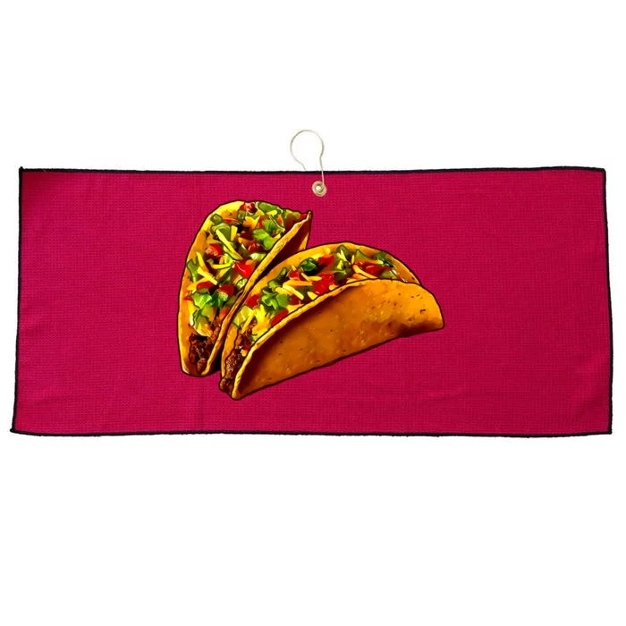 Mexican Tacos Large Microfiber Waffle Golf Towel