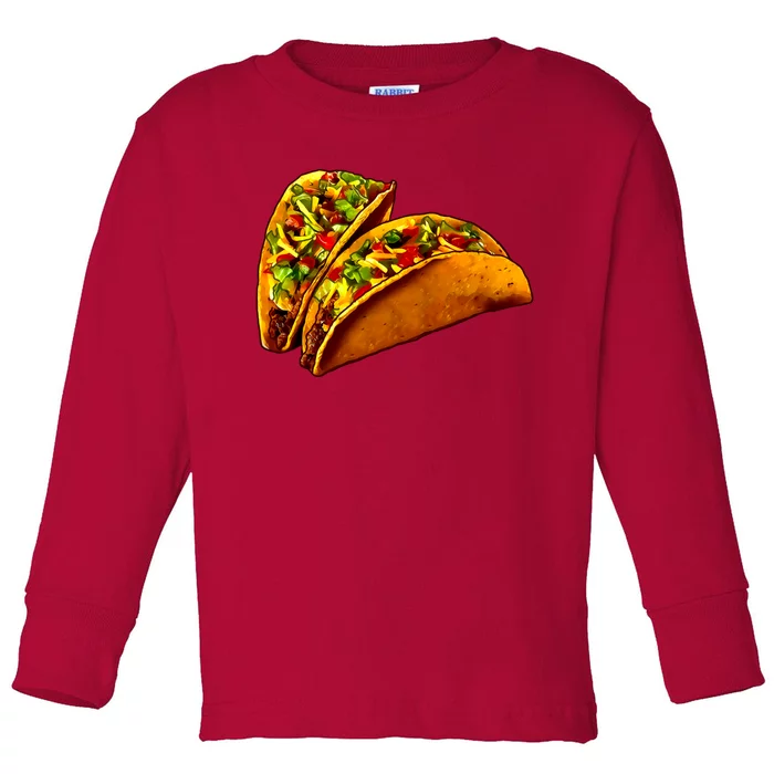 Mexican Tacos Toddler Long Sleeve Shirt